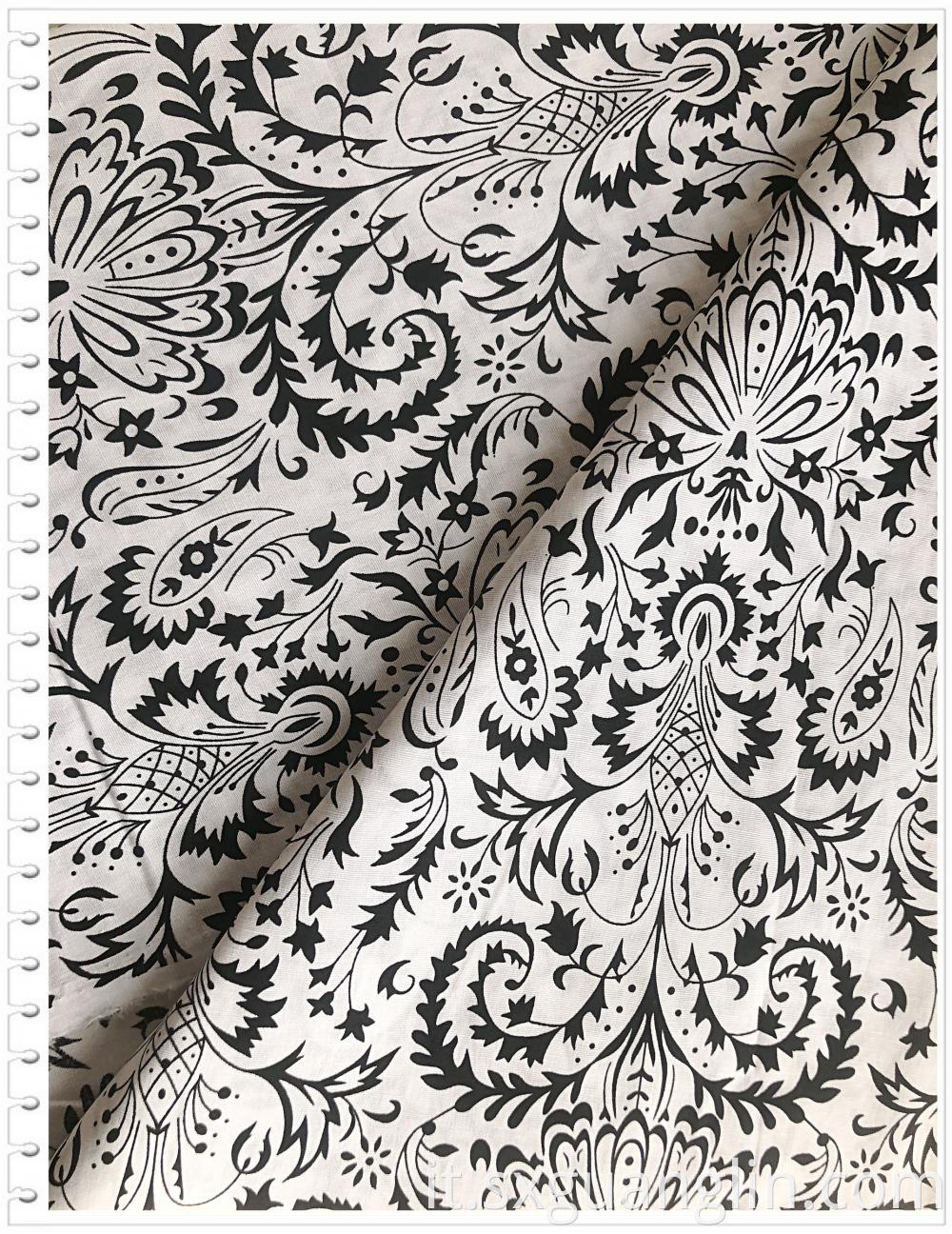 cotton poplin spandex print fabric